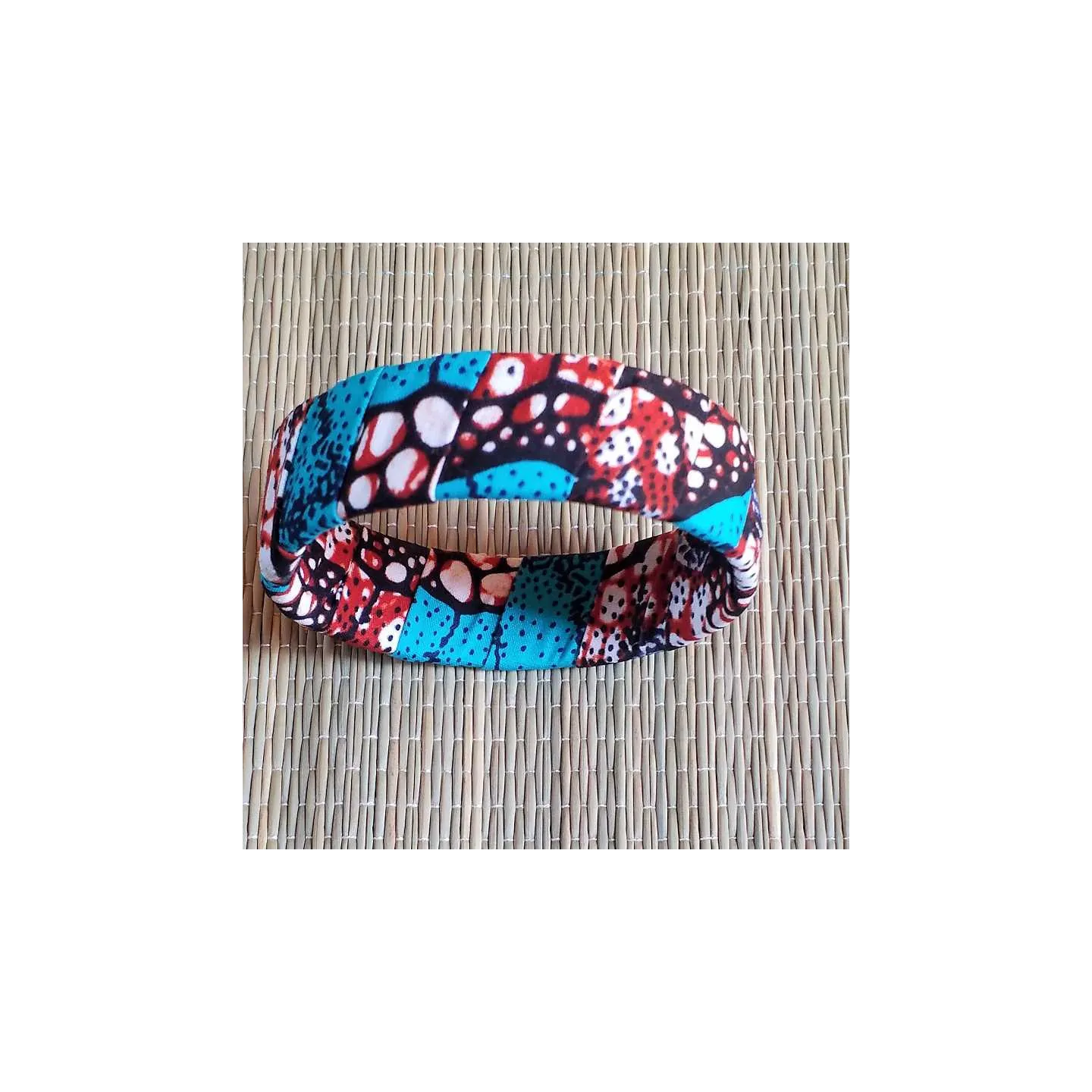 Bracelet Manchette en tissu wax 100% coton