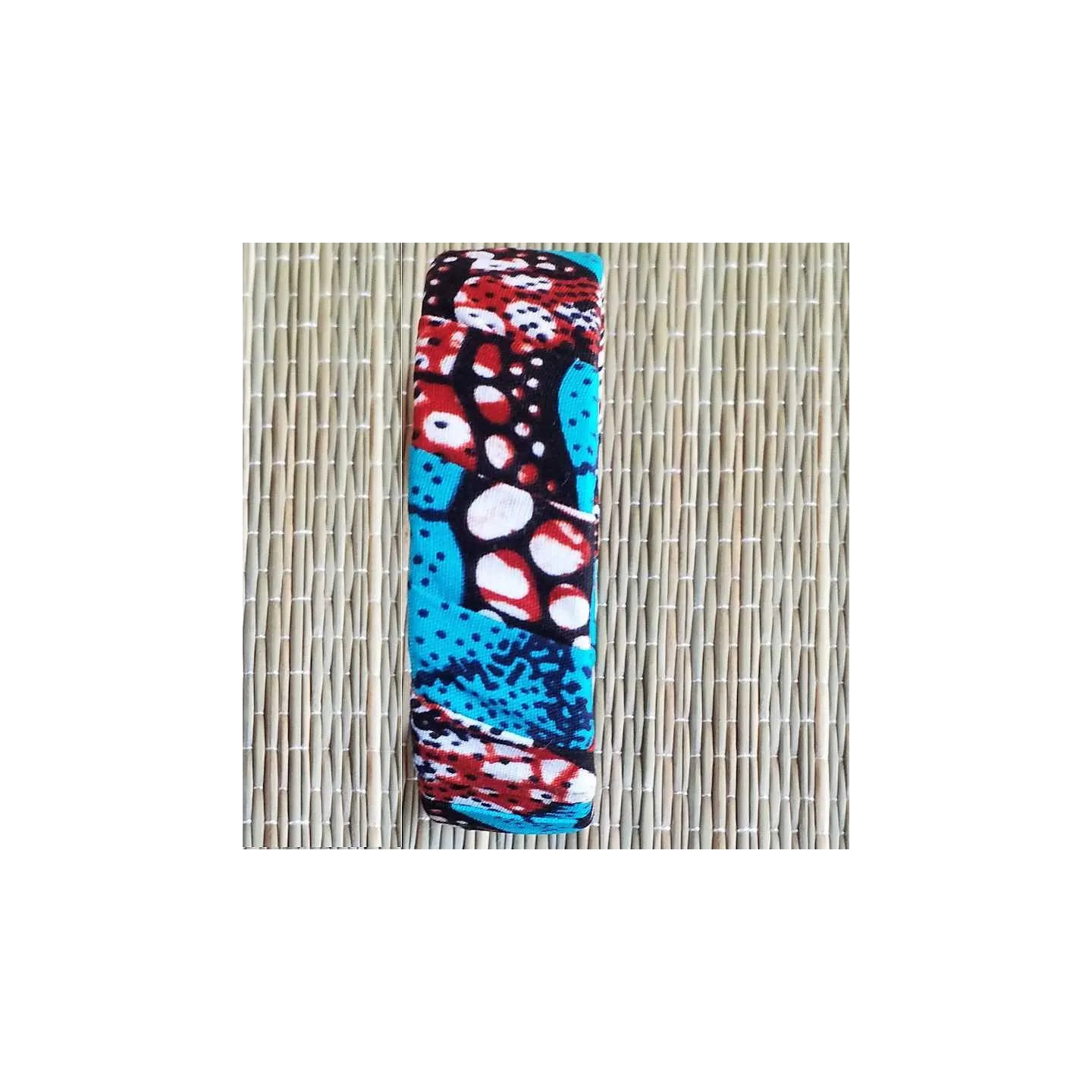 Bracelet Manchette en tissu wax 100% coton