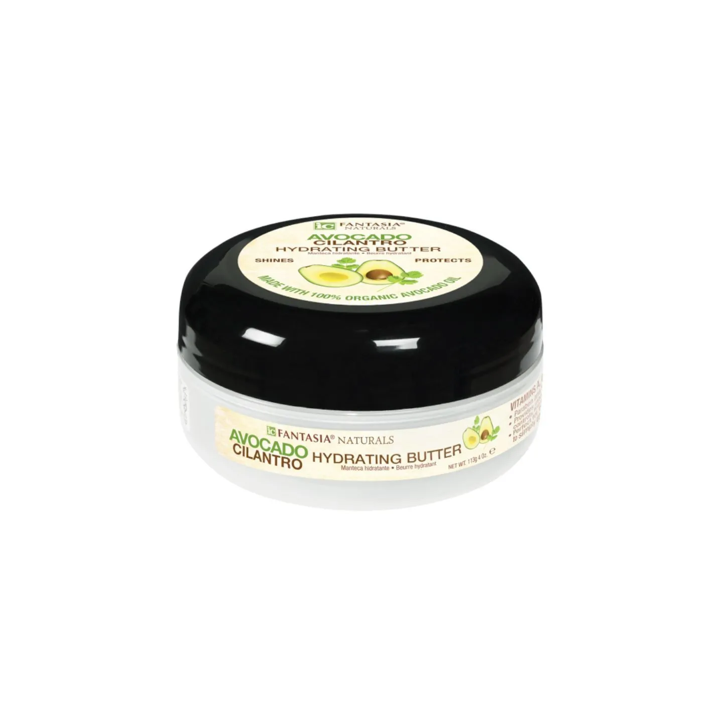 Avocado Cilantro hydrating butter ( beurre hydratant à l'huile d'avocat et à la coriandre) IC FANTASIA 113g