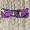 Bandeau  imprimé africain motif fleur vert/jaune