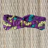 Bandeau  imprimé africain motif fleur vert/jaune