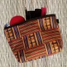 Trousse/Pochette de maquillage imprimé wax jaune/rouge/bleu