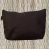 Pochette, trousse de maquillage imprimé africain bleu/gris/jaune