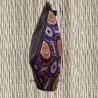 Pochette, trousse de maquillage imprimé africain bleu/gris/jaune