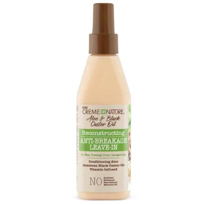 Reconstructing Anti-Breakage Leave-In (soin sans rinçage anti-casse) Creme Of Nature Aloe & Black Castor Oil 236ml