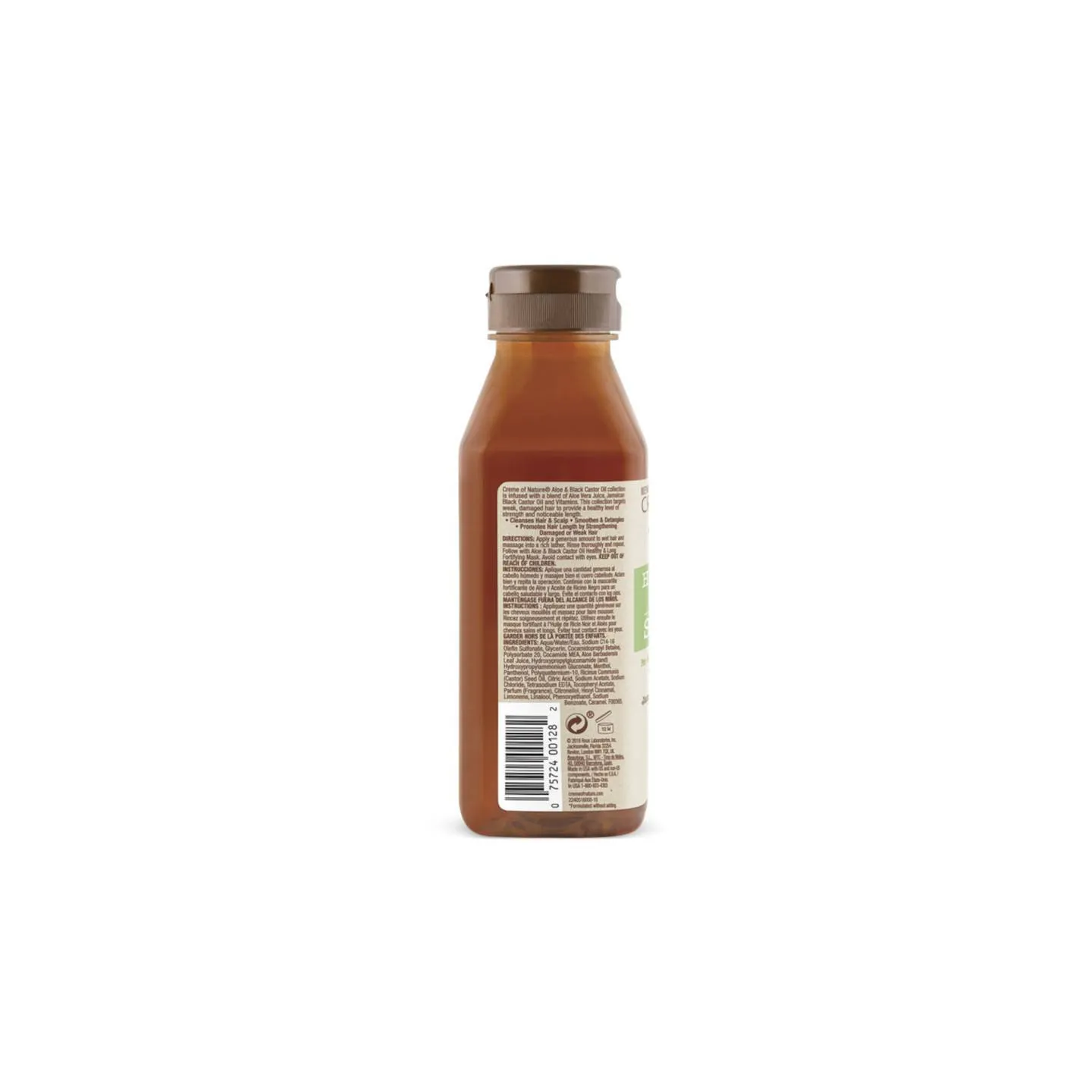 Fortifyng Shampoo ( shampoing fortifiant) Creme Of  Nature Aloe & Black Castor  Oil 355ml