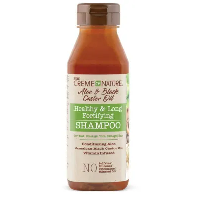 Fortifyng Shampoo ( shampoing fortifiant) Creme Of  Nature Aloe & Black Castor  Oil 355ml