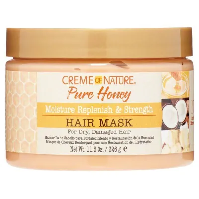 Moisture Replenish & Strength Hair Mask (masque régénérant et fortifiant) Creme Of Nature Pure Honey 326g
