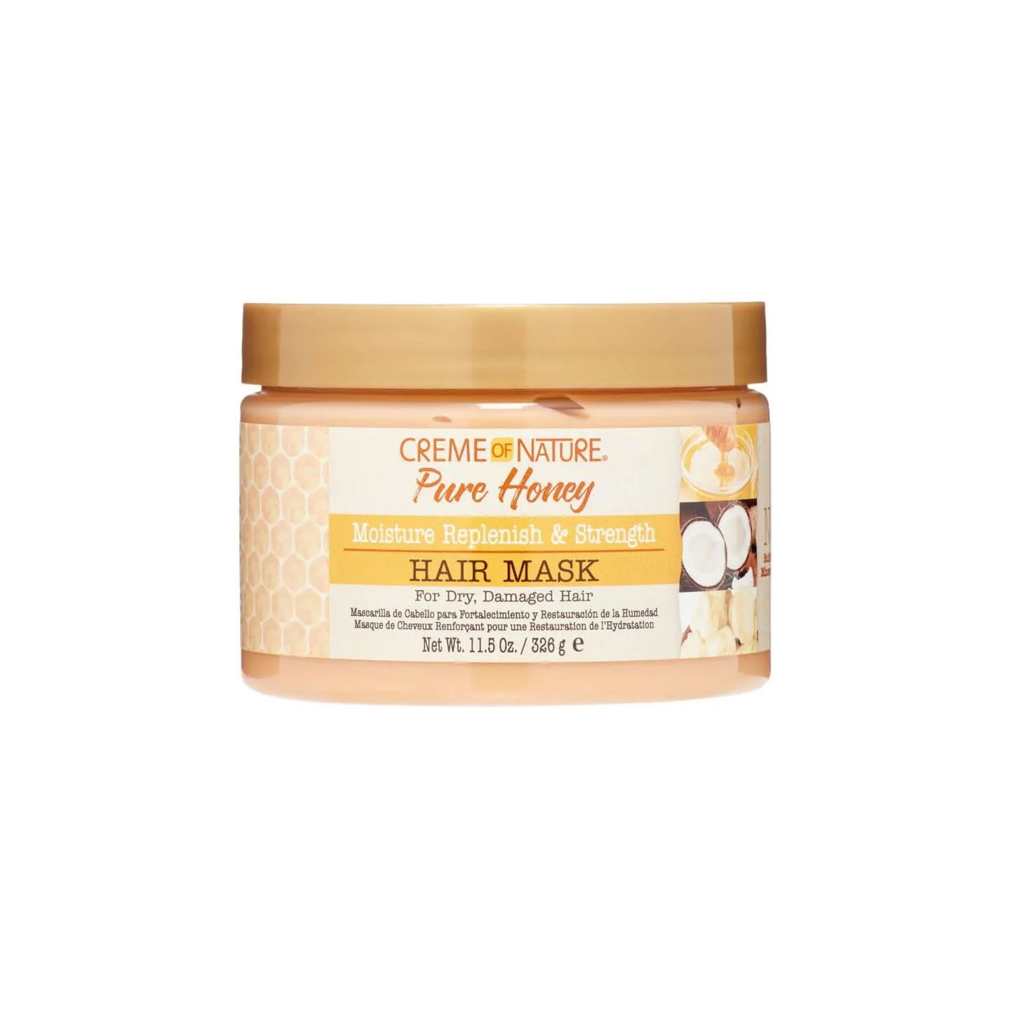 Moisture Replenish & Strength Hair Mask (masque régénérant et fortifiant) Creme Of Nature Pure Honey 326g