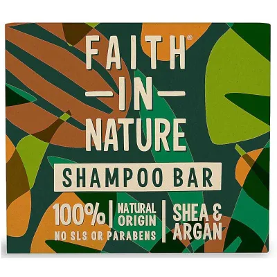 Faith in Nature Shampoing solide au beurre de karité et à l'huile d'argan-Faith In Nature