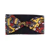 Accessoire cheveux marron/jaune – bandeau wax pour look professionnel et chic