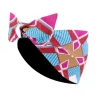 Bandeau wax bleu/rose avec doublure satin - protection cheveux afro