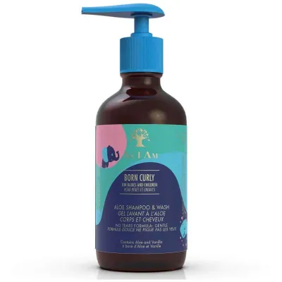 As I Am Born Curly Aloe Shampoo & Wash (shampooing et gel douche à l’aloe)