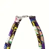 Collier plastron en tissu wax 2 rangs