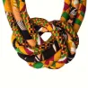 Collier plastron en tissu africain “ kente”