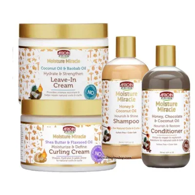 Pack hydratant et réparateur au miel, coco Moisture Miracle African Pride