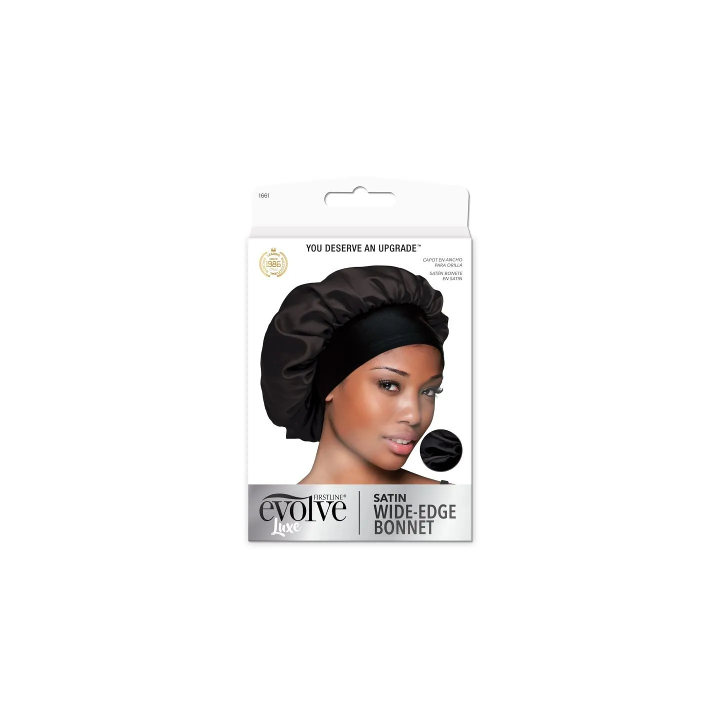 Bonnet de nuit en satin Wide Edge Evolve Firstline / Noir