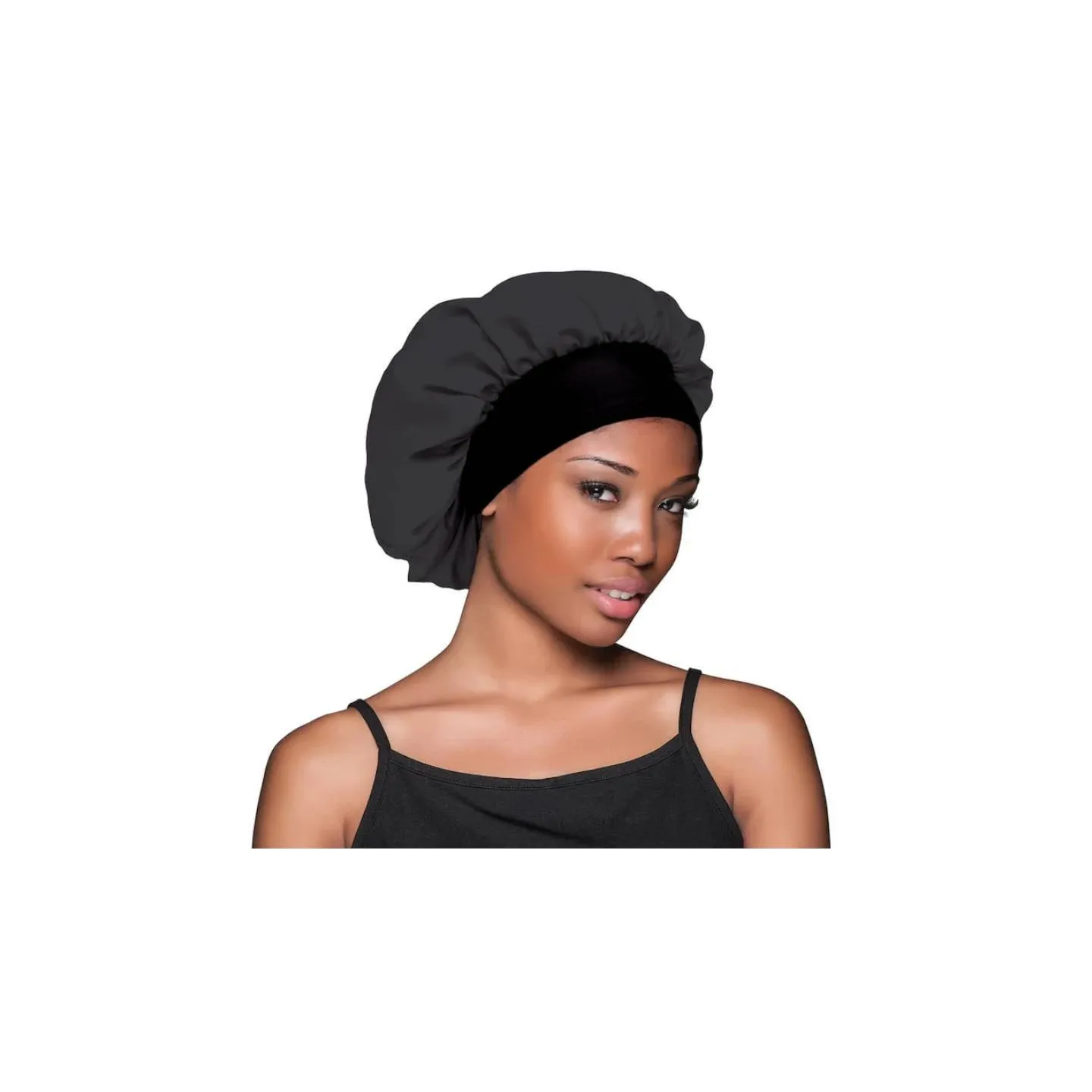Bonnet de nuit en satin Wide Edge Evolve Firstline / Noir