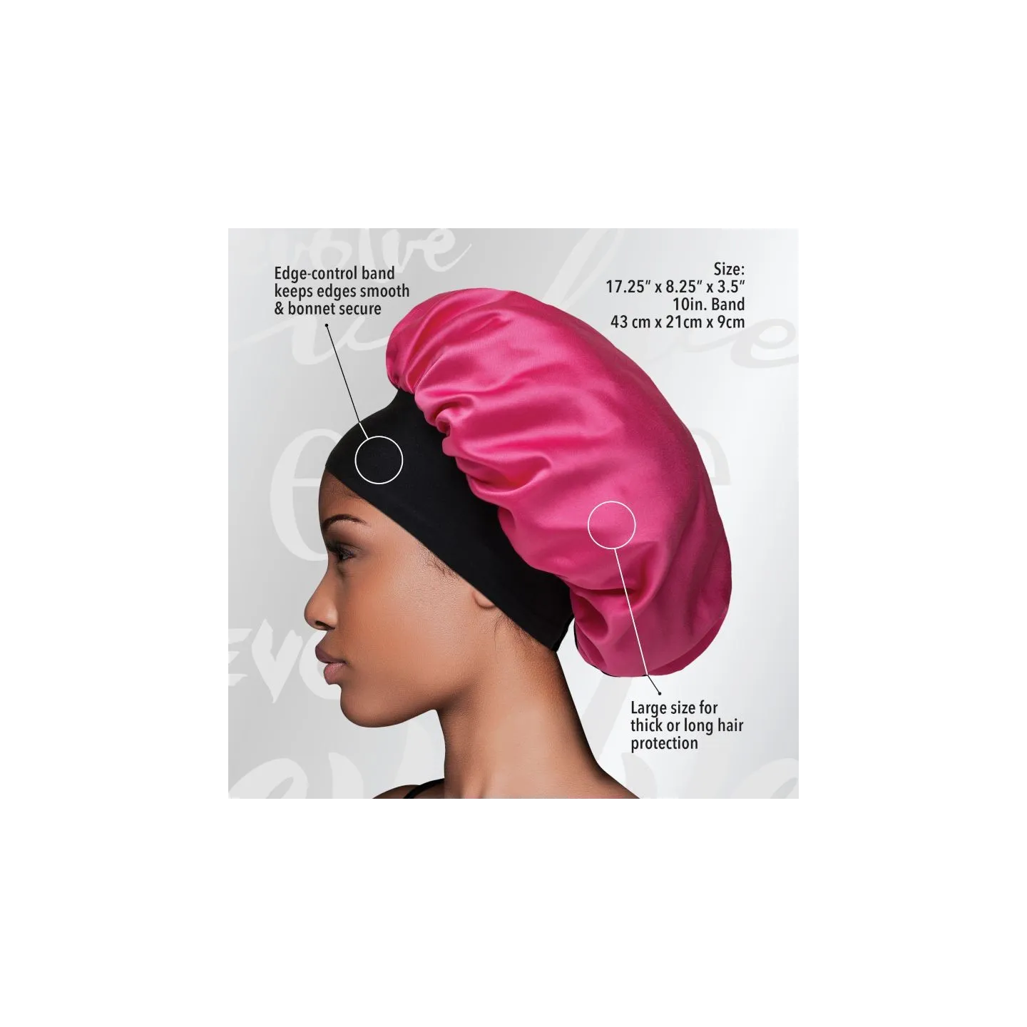 Bonnet de nuit en satin Wide Edge Evolve Firstline/ Fuchsia