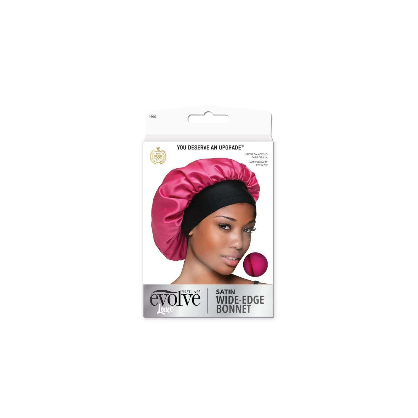 Bonnet de nuit en satin Wide Edge Evolve Firstline/ Fuchsia