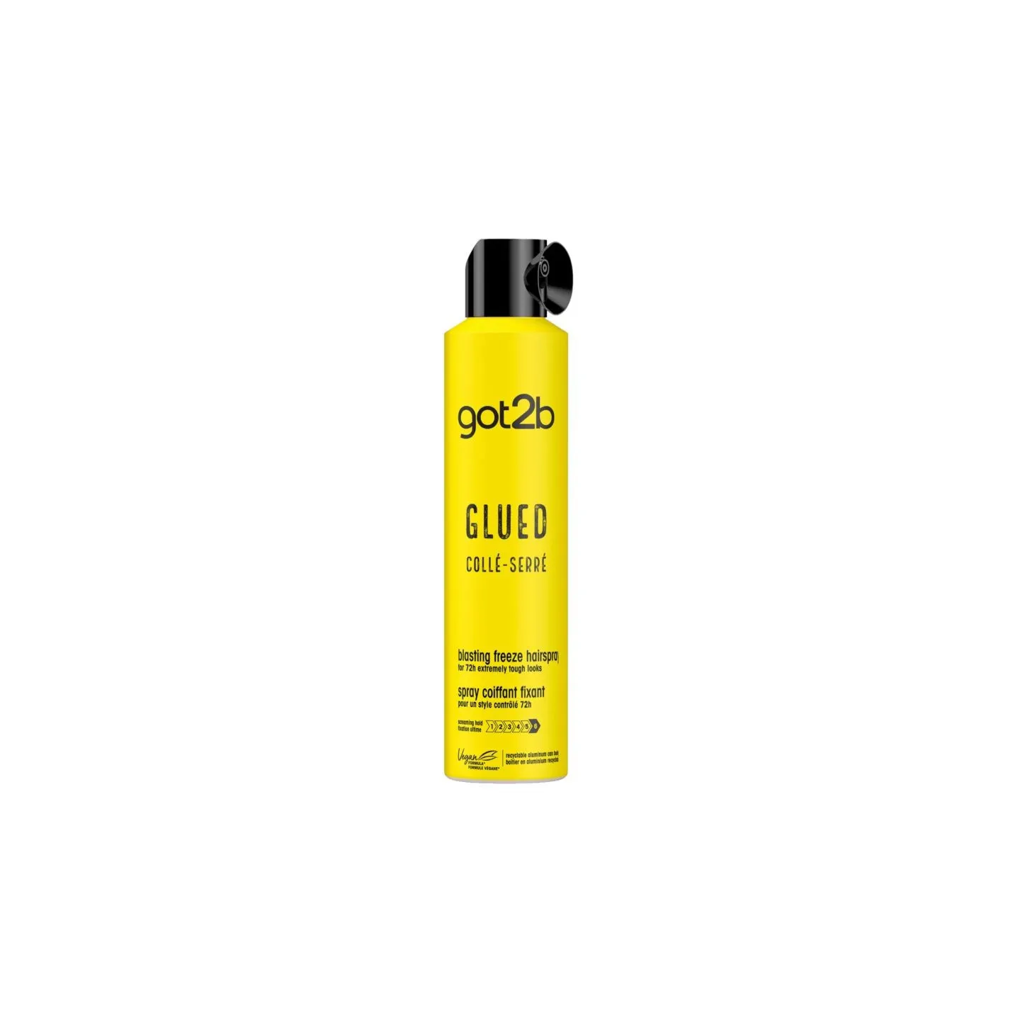 Spray Got2b Glued Collé-Serré 300 ml – Fixation Extrême Perruques, Lace Wigs, Baby Hair