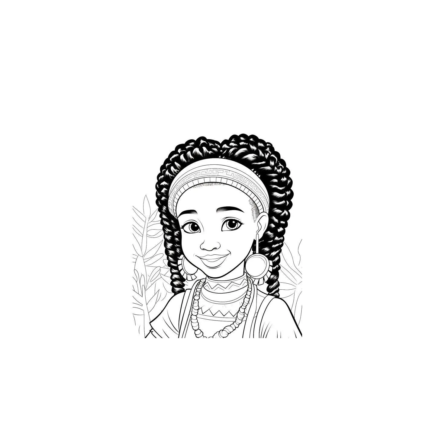 Livre de coloriage Afro Princesses