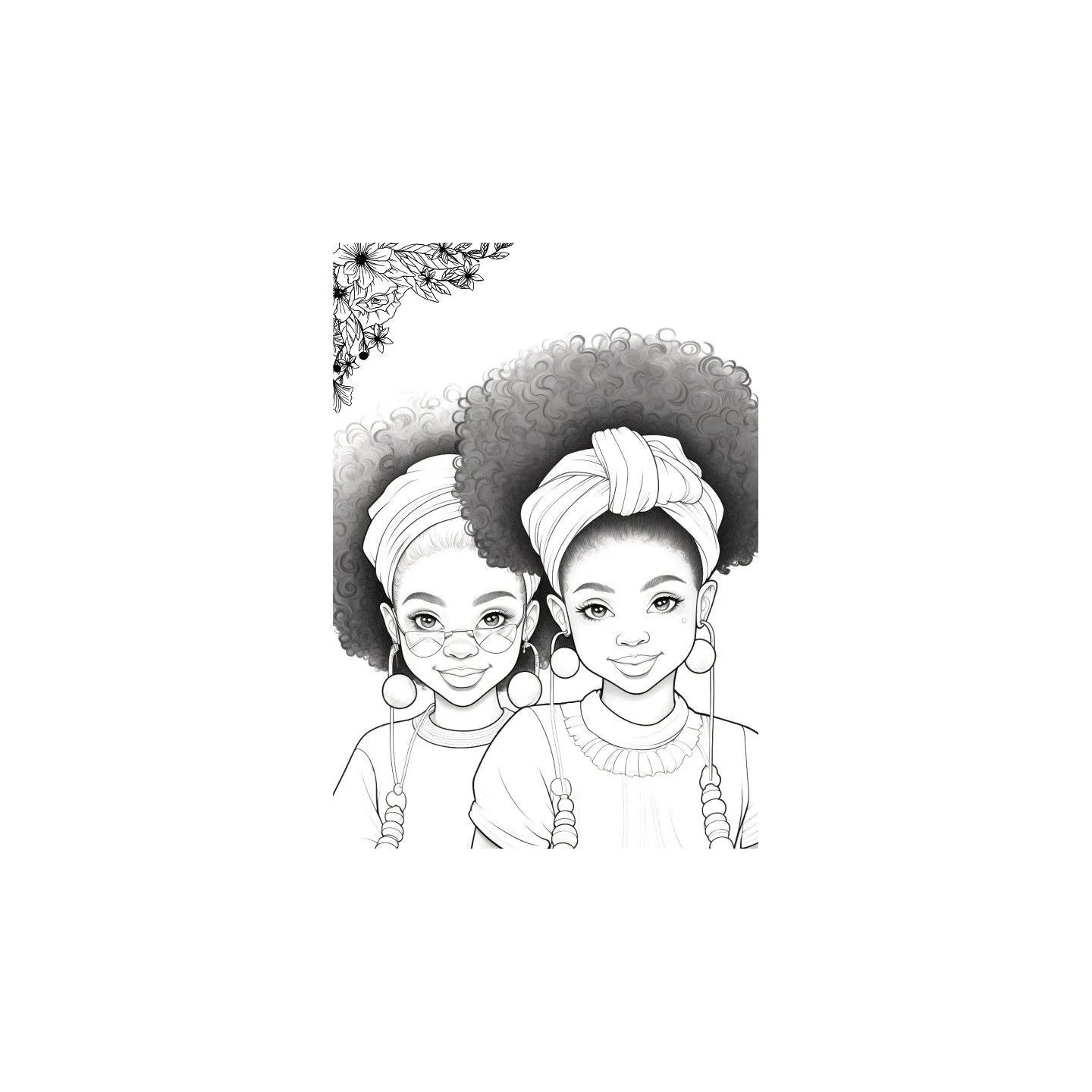Livre de coloriage Afro Princesses