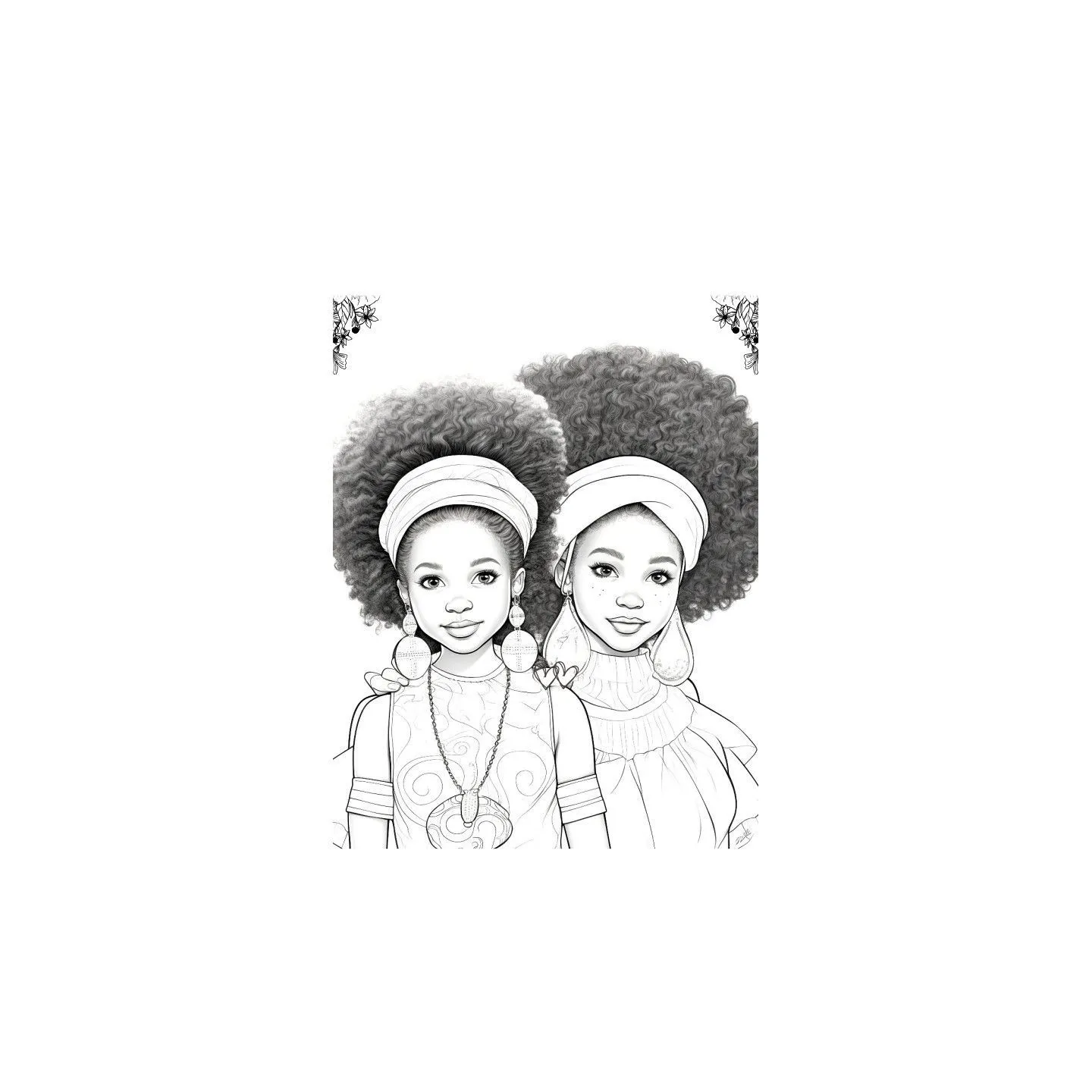 Livre de coloriage Afro Princesses
