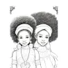 Livre de coloriage Afro Princesses