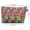 Trousse de beauté en tissu imprimé africain Rouge/jaune/vert