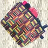 Trousse de beauté en tissu imprimé africain Rouge/jaune/vert