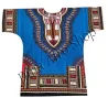 Tunique Dashiki Motif bleu jaune