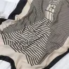 Foulard noir / beige clair