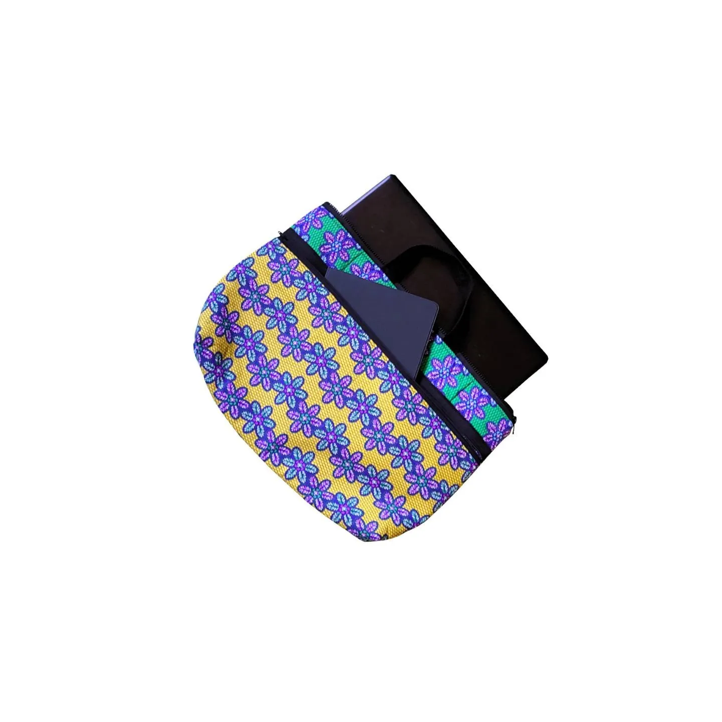 Sacoche / housse pour ordinateur portable en tissu africain