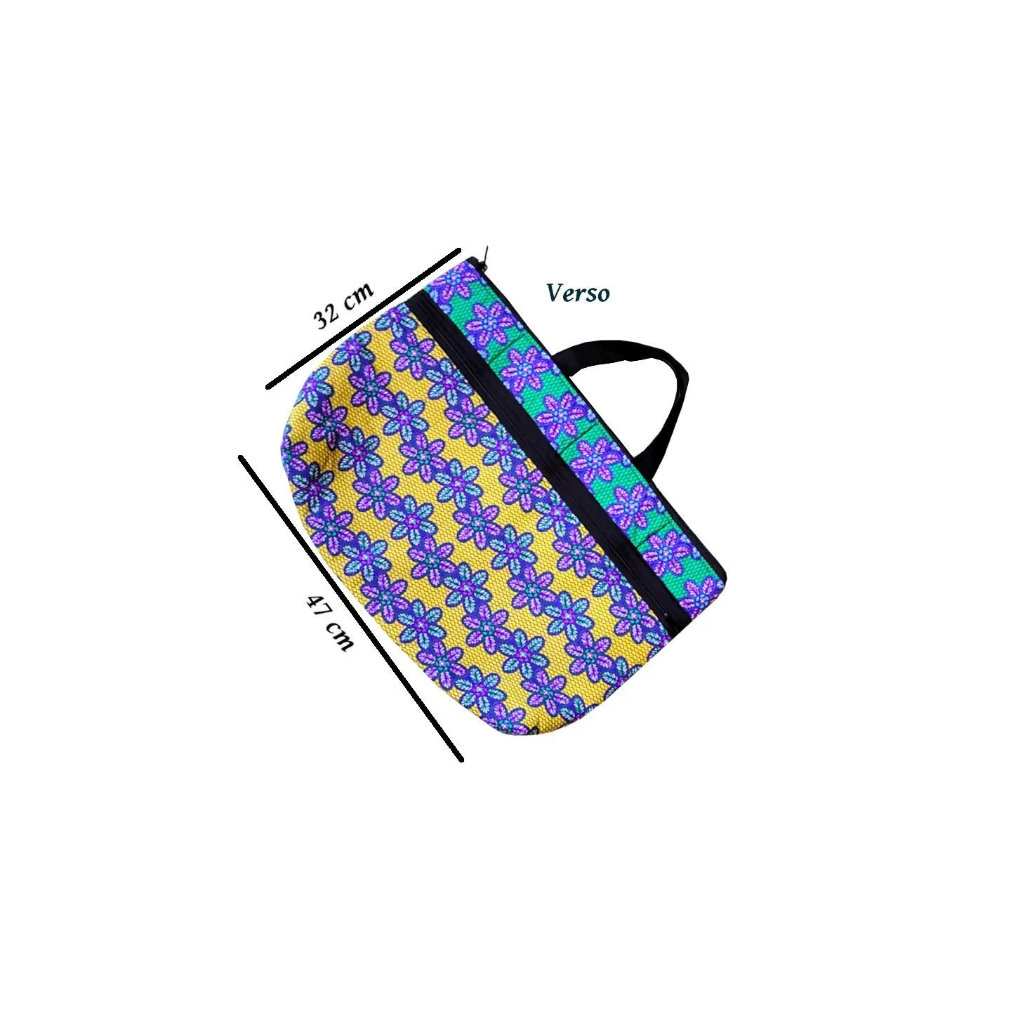 Sacoche / housse pour ordinateur portable en tissu africain