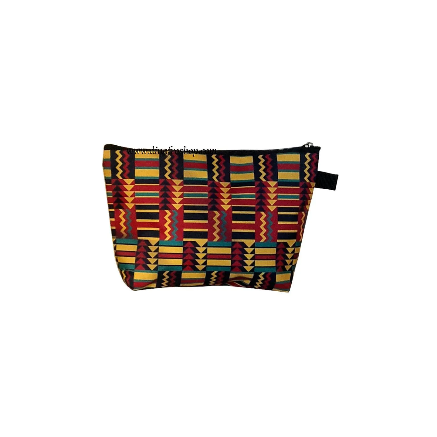 Trousse de beauté en tissu imprimé africain
