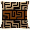 Housse de coussin en bogolan motifs géométriques abstraits