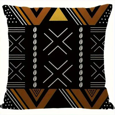 Housse de coussin de canapé en bogolan tissu africain