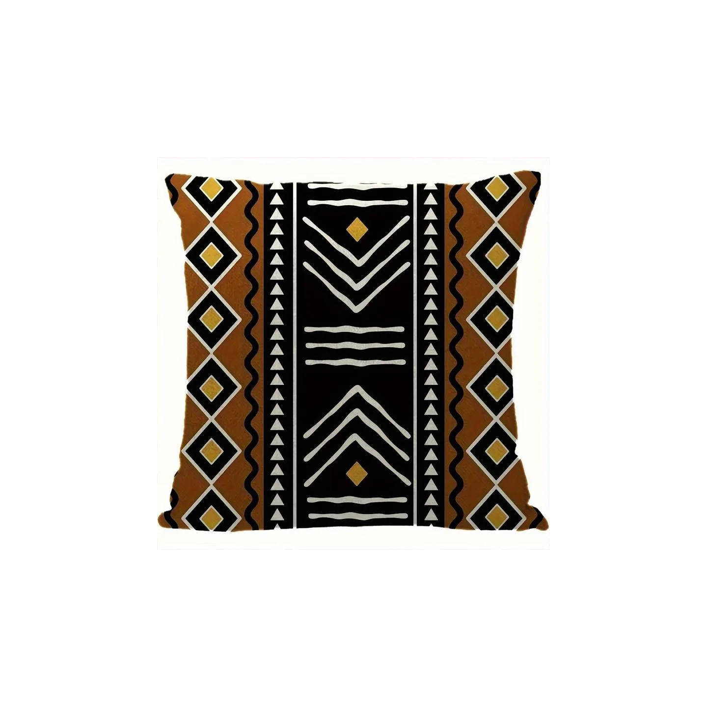 Housse de coussin en tissu wax bogolan