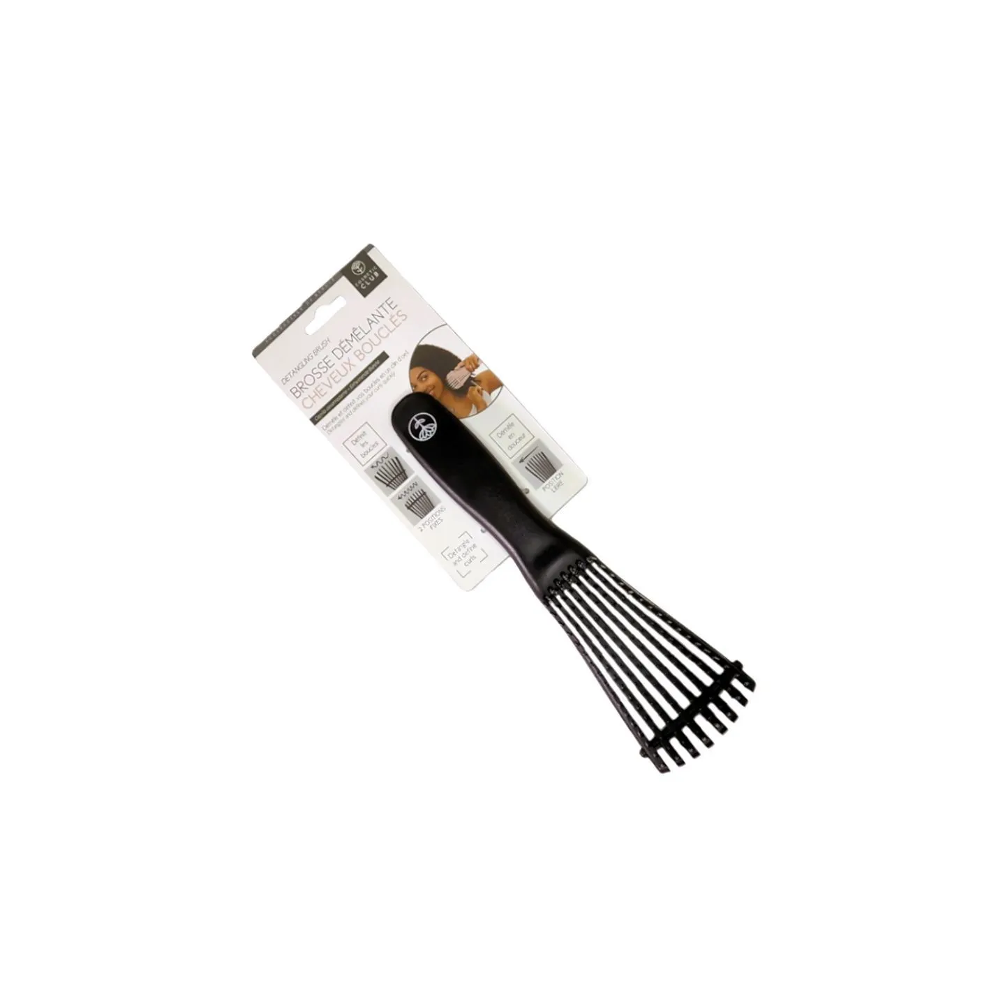 Détails 8 branches amovibles brosse démêlante cheveux bouclés crépus