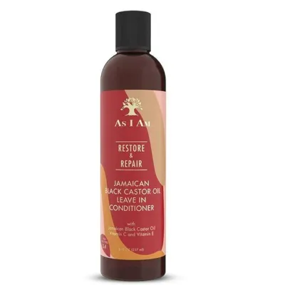 AS I AM Jamaican Black Castor Oil Leave In Conditioner (après-shampoing conditionneur sans rinçage) 237 ml