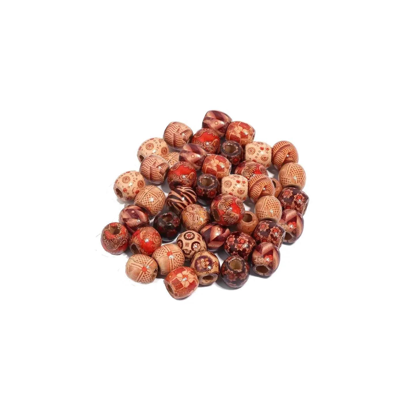 Perle en bois pour cheveux ou création de bijoux
