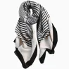 Foulard noir / beige clair
