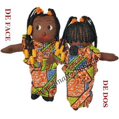 Poupée africaine avec bébé: Nina