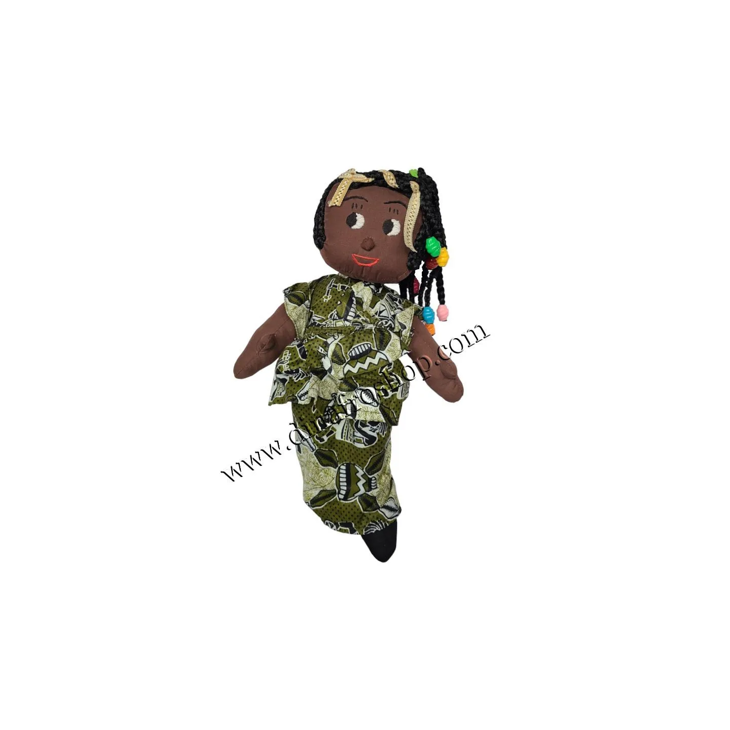 Poupée de chiffon africaine avec bébé: Awa