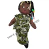 Poupée de chiffon africaine avec bébé: Awa