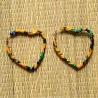 Boucles d'oreilles ethniques en tissu wax