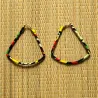 Boucles d'oreilles ethniques en tissu wax