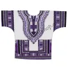 Tunique Dashiki / Angelina Motif violet rouge bordeaux