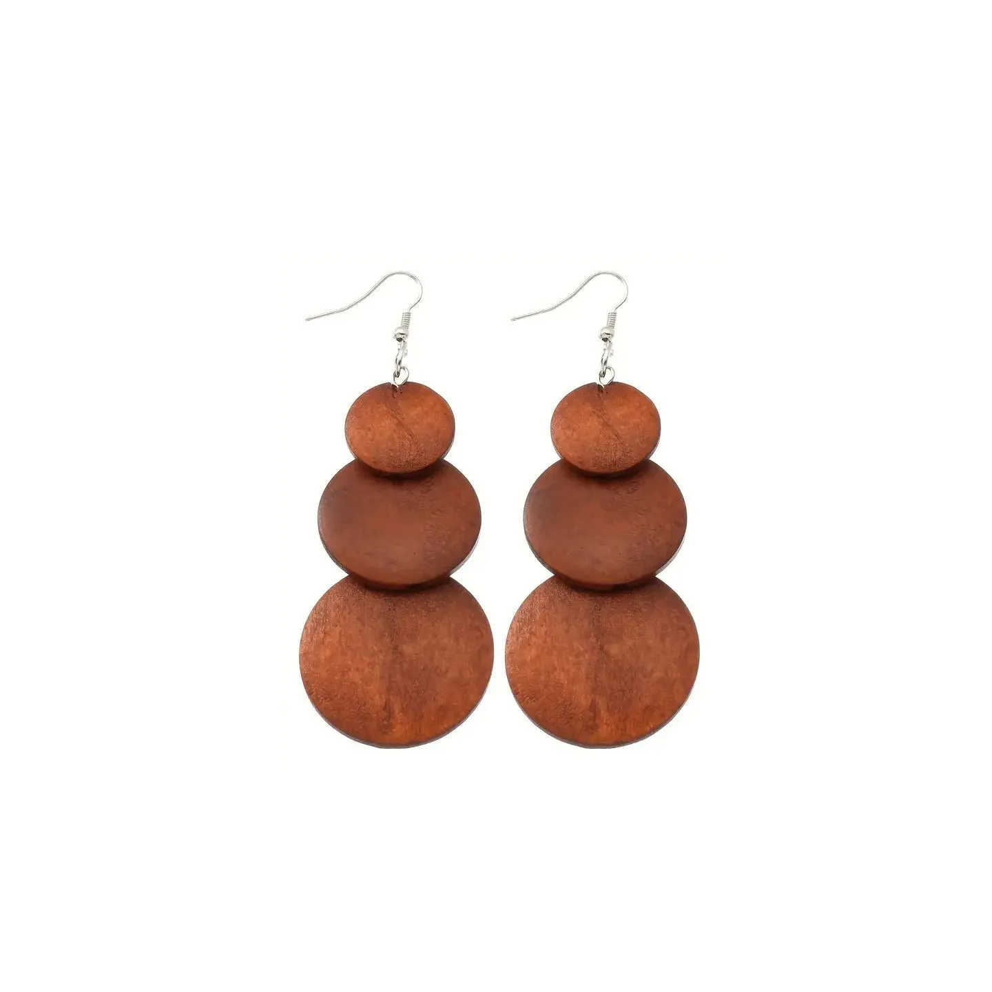 Boucles d’oreilles pendantes en bois